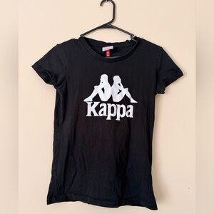 Kappa Black Tee with White Logo
